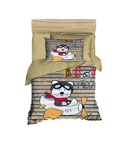 Lenjerie de pat pentru copii, L'essentiel Maison, PH118, Bej / Alb / Cămilă / Kaki / Albastru marin / Roșu