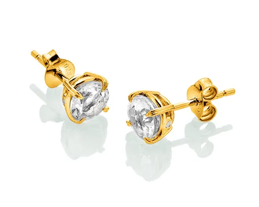 Hot Diamonds Cercei stud delicați placați cu aur cu topaze și diamante Gemstone DE834