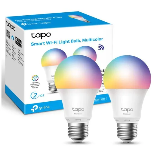 TP-Link Tapo L530E 2 PACK Smart bulb Multicolor Wi-Fi, E27, Wi-Fi Protocol IEEE 802.11b/g/n, Wi-Fi Frequency: 2.4 GHz Wi-Fi, TAPO L530E(2-PACK)
