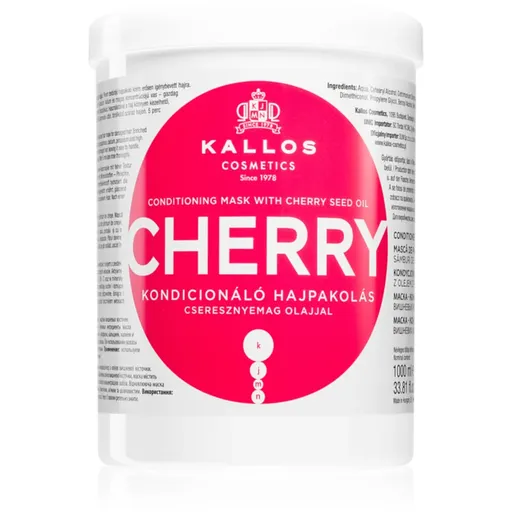 Kallos KJMN Professional Cherry masca hidratanta pentru par deteriorat 1000 ml