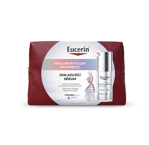 Eucerin Ser facial de întinerire cu geantă cosmetică Hyaluron-Filler (Epigenetic Serum) 30 ml