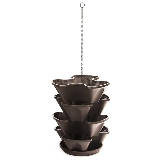 Cascadă suspendată, 4 piese, maro, maro, 43 cm