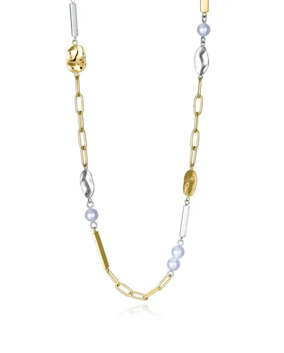 Viceroy Colier delicat placat cu aur cu perle sintetice Chic 75372C01019