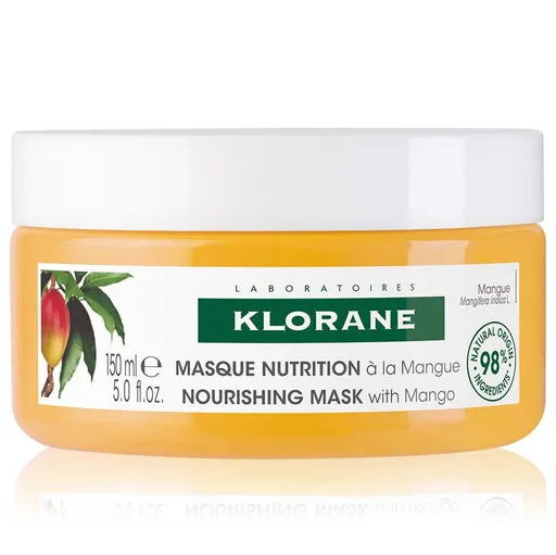 Klorane Hrănirea masca pentru par uscat si deteriorat Mango (Nourishing Mask With Mango Butter) 150 ml