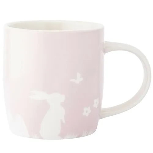 Altom Cană din porțelan Iepure cu fluture, 360 ml,roz, roz