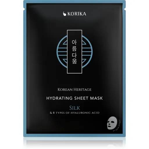 KORIKA Korean Heritage Silk & 8 Types of Hyaluronic Acid Hydrating Sheet Mask mască textilă hidratantă 25 g