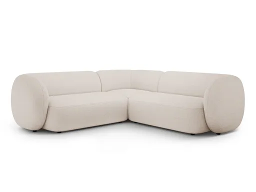 Coltar simetric 5 locuri, Kate, Micadoni Home, 252x252x76 cm, tesatura boucle, bej