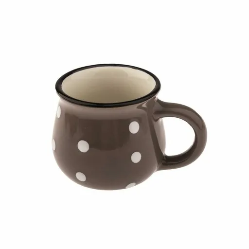 Cană din ceramică Dots 75 ml,  gri, gri, 75 ml