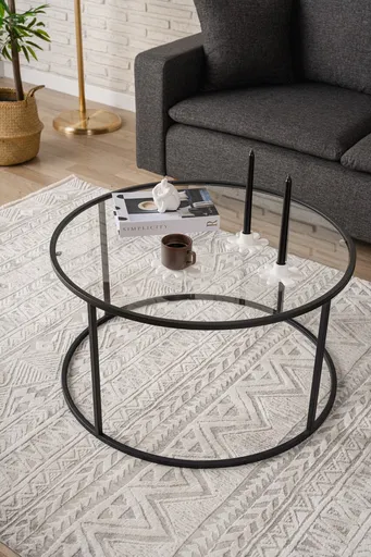 Masuta de cafea, Hanah Home, Berlin, 80x43x80 cm, Negru