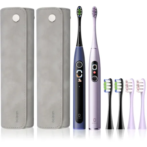 Oclean X Pro Digital Set set pentru igienă dentară Purple & Dark Blue