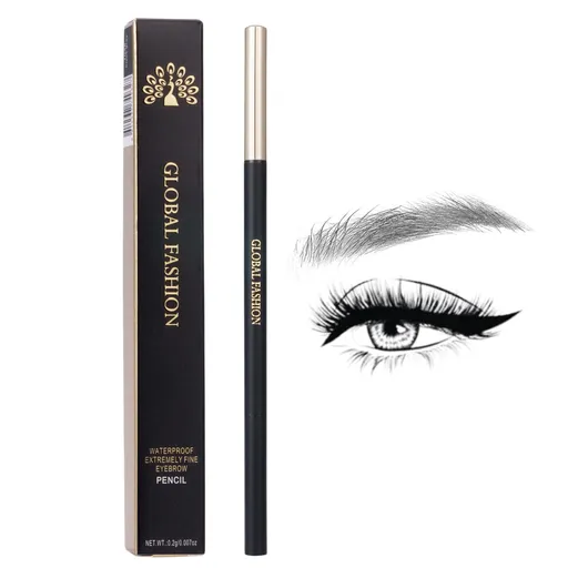 Creion de Sprancene Rezistent la Apa cu Textura foarte Fina, Global Fashion, GF38018,  103 Black Gray