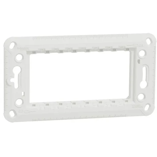 Suport plastic 4 module Schneider Noua Unica NU7104P alb, bej, antracit, aluminiu