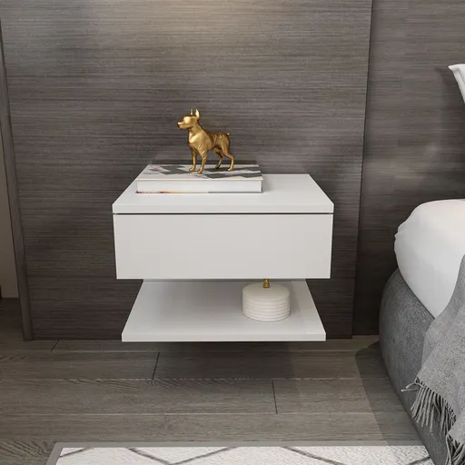 Noptiera, Hanah Home, Vivid, 45x31.4x36.8 cm, Alb