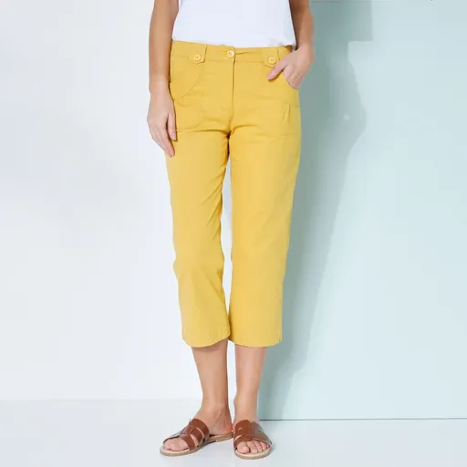 Pantaloni drepți extensibili 7/8