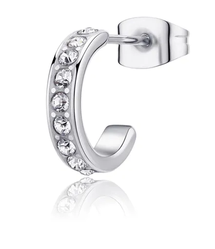 S'Agapõ Cercel single rotund cu cristale Snap SNP35