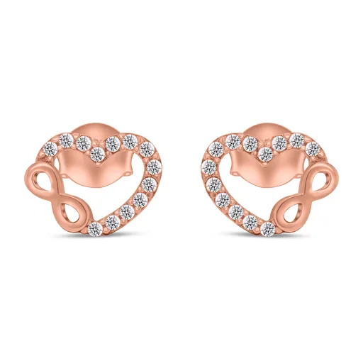 Brilio Silver Cercei fermecați placați cu aur inimioare EA359R