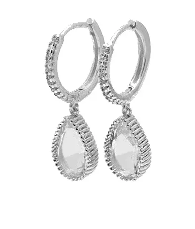 Troli Cercei rotunzi cu zircon VBE008 S