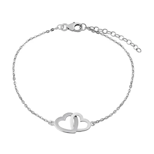 Silvego Lănțișor de mână fin din argint cu Inimioare SMJB060RN3ZT