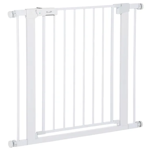 Poarta de siguranta pentru caini PawHut, 75-96cm, alb | Aosom Romania