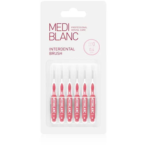 MEDIBLANC Periuță interdentară în formă de I 0,4 mm pink 6 bucăți