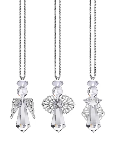 Preciosa Set de decorațiuni Îngeri de crăciun din cristal ceh Preciosa 1519 00