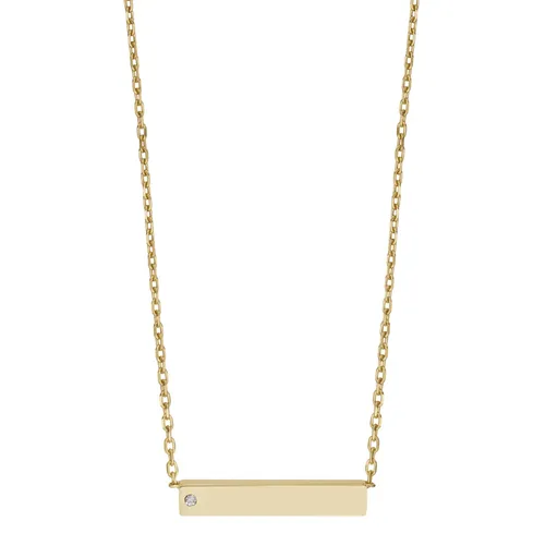 Fossil Colier modern placat cu aur cu cristal JOF00820710