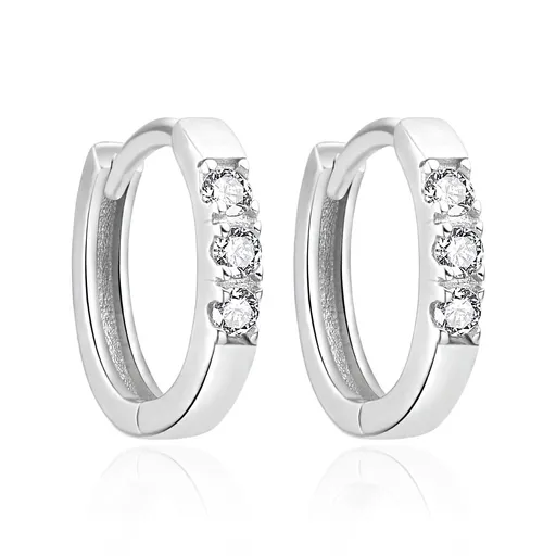 Agato Cercei rotunzi strălucitori din argint AGT-E250KW