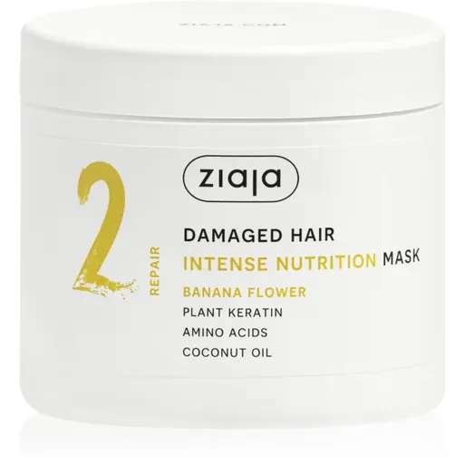 Ziaja Plant Essentials Banana Flower masca de par hranitoare pentru par deteriorat 350 ml