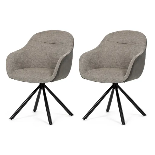 Set de scaune de sufragerie cu mecanism deîntoarcere DCH-Y1143 BG2, 2 buc., bej