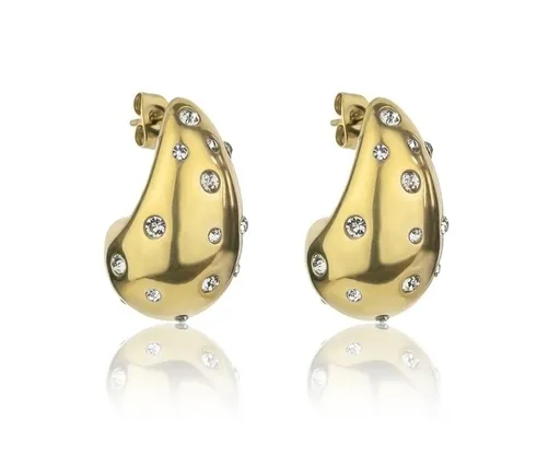 Marc Malone Cercei placați cu aur Tear Drop Adley Gold Earrings MCE24045G