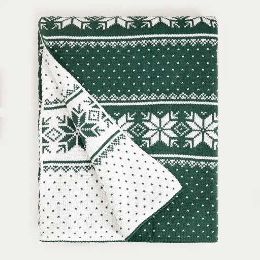 Patura Liri, Homla, 150x200 cm, poliester, verde/alb