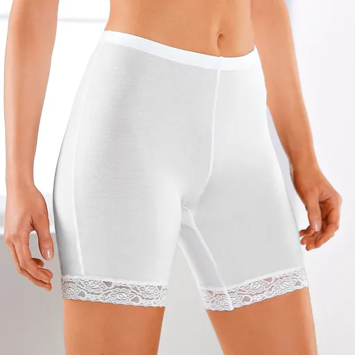 Set de 2 chiloți elastici din bumbac cu dantelă