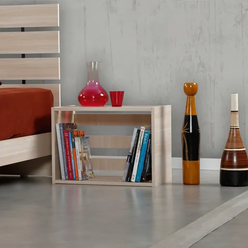 Noptiera, Hanah Home, Fuga, 60x43x33 cm, Stejar