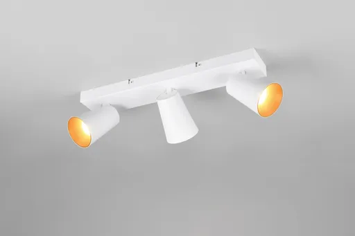 Plafoniera Sharp, TRIO, 46x8.5x16 cm, 10W, 3x GU10, metal, alb mat