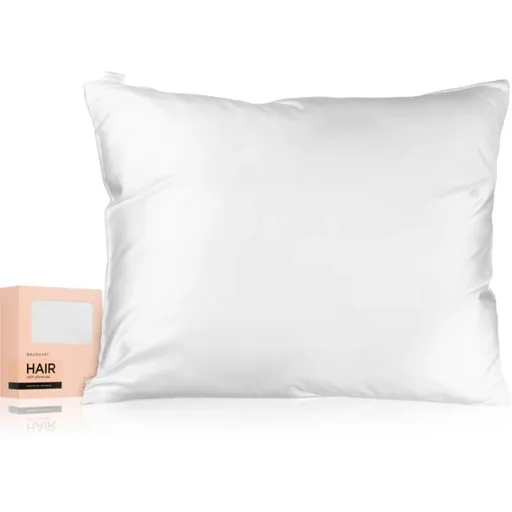 BrushArt Hair Satin pillowcase față de pernă satin White 50x60 cm