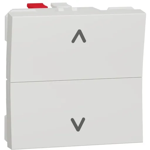 Intrerupator cu revenire jaluzele 6A 2 module Schneider Noua Unica NU320718, alb