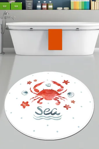 Covoras de baie, L'essentiel Maison, Crab Circle Djt 140, Multicolor