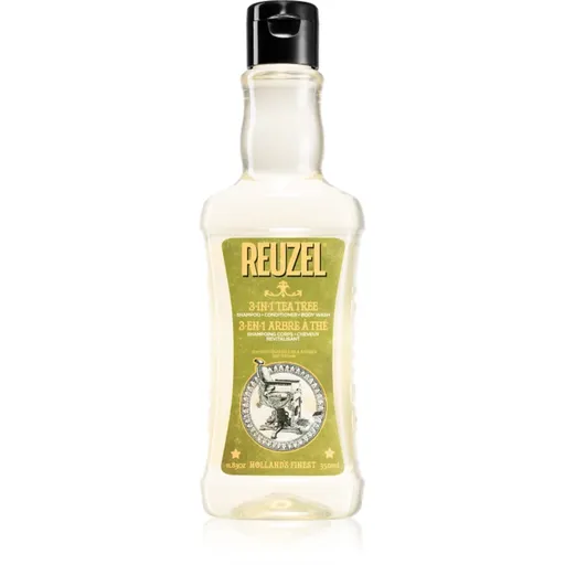 Reuzel Tea Tree șampon, balsam și gel de duș 3 în 1 pentru barbati 350 ml