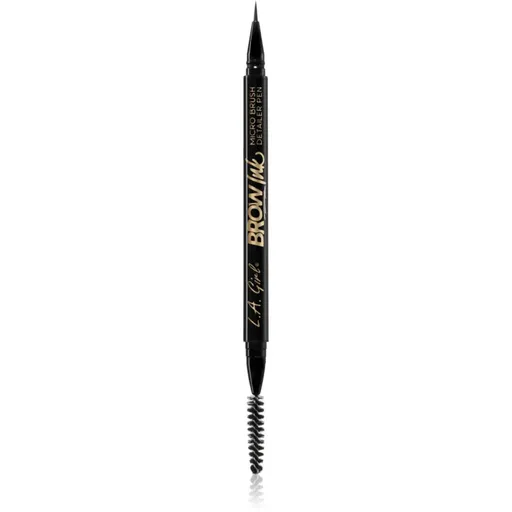 L.A. Girl Cosmetics Brow Ink creion pentru sprancene cu pensula culoare Dark Brown 0.45 ml