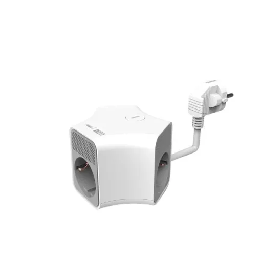 Prelungitor 3 prize 1x USB-A + 1x USB-C, cablu 3x1.5mmp, 1.4m, alb, Technik