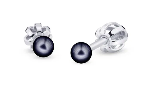 Cutie Jewellery Cercei cu perle din aur alb Z3003/4_2 0,5 cm