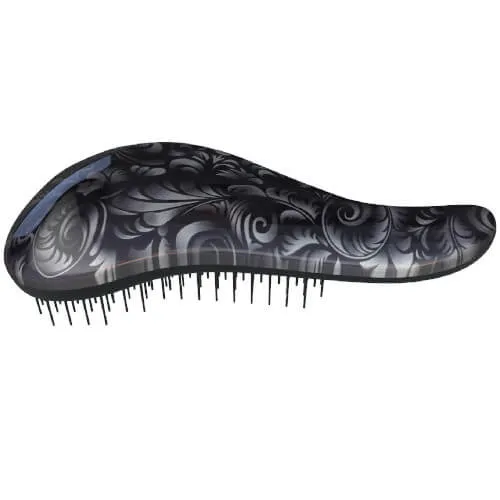 Dtangler Perie de păr cu mâner Black Flower