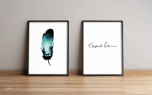 Set 2 tablouri decorative, Alpyros, 2PYSCT-008, 36x51 cm, MDF/PVC