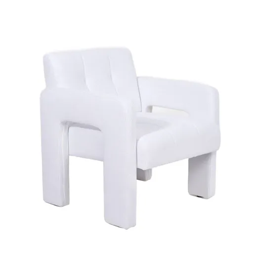 Fotoliu Pelle, Homla, 69x68x75 cm, MDF/poliester, alb