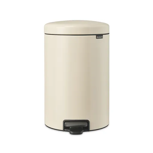 Cos de gunoi cu pedala Brabantia NewIcon 1005535, 20 L, Inchidere lina, Baza antiderapanta, Bej