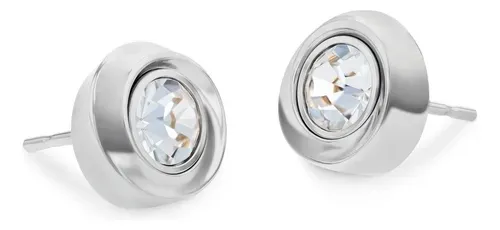 Calvin Klein Cercei de lux din oțel cu cristale Twisted Bezel Solitaire 35000771