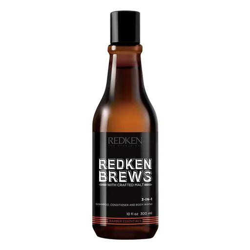 Redken Șampon 3 în 1 Brews (3-In-1 Shampoo, Conditioner and Body Wash) 300 ml