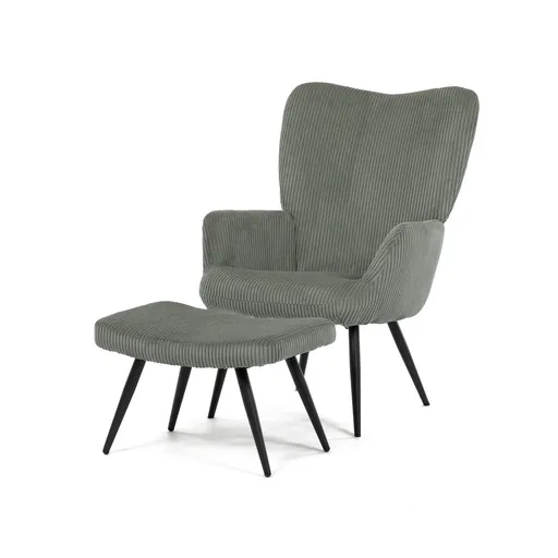 Fotoliu relaxant cu suport pentru picioare L7285GRN6, verde, verde