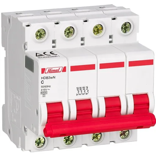 Siguranta automata 4P 40A curba C 4.5kA Himel HDB3WL4C40