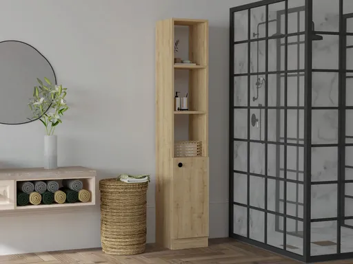 Dulap de baie, Hanah Home, Trend, 30x170x29.6 cm, Maro